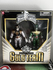 Mighty Morphin Power Rangers 8″ Gold Team Green White Ranger Tommy Bandai SEALED