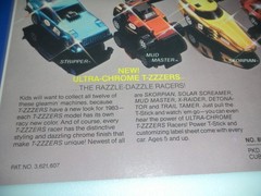 Vintage 1983 T-zzzers Ultra Chrome Race Car Magazine Trade Ad Print Poster Promo