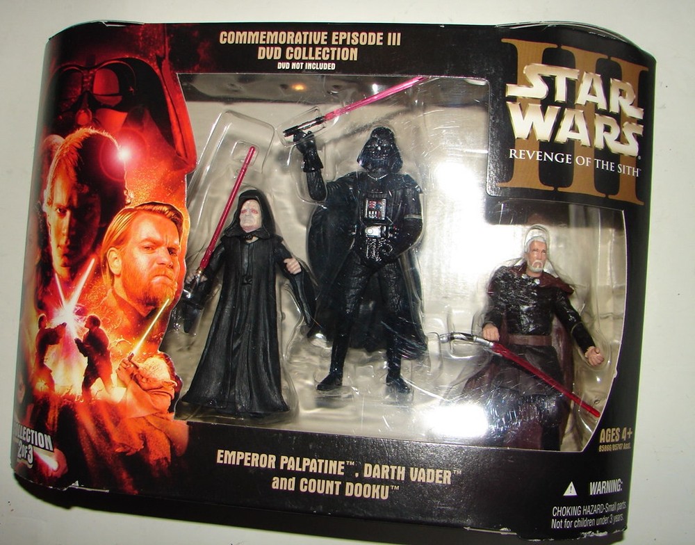 Star Wars ROTS DVD comm. collection figure set sith lords E 3 MIP 524