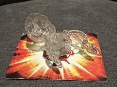 Bakugan Battle Brawlers Spin Master Translucent Clear Crystal Stug 620G