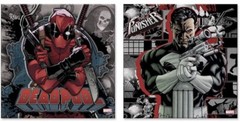 New Marvel Deadpool & Punisher Comics TV Movie Canvas 2 Art Pack Set 12x12x1