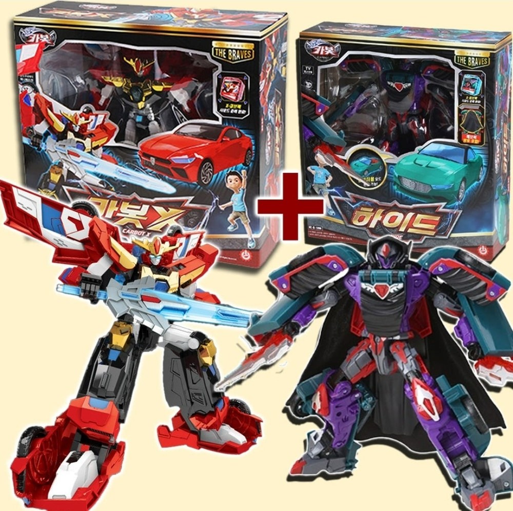 Hello Carbot The Braves CARBOT X + HIDE SET Transformer Robot Figure Toy 2025New