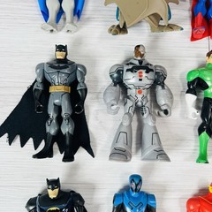 Batman Brave Bold Figure Lot JLU Blue Flash Green Man Bat Cyborg Superman Toy DC