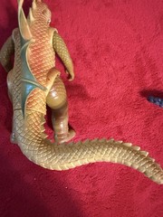 Godzilla And Imperial Dragon 9” Off Brand Action Figures. Vintage 1980’s Rare