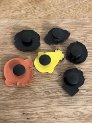 Croc Widgets Sesame Street Multicolored Character Heads Silicone Set Of 6