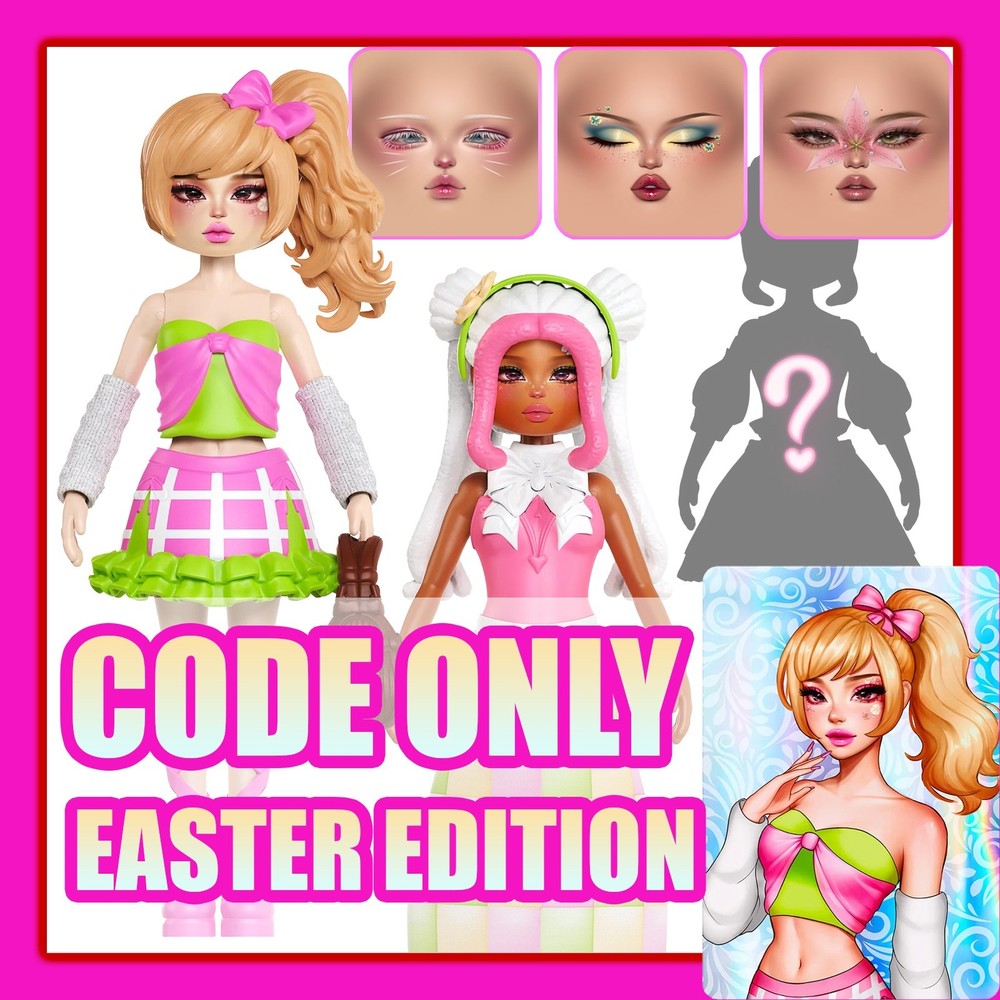Dress To Impress *DLC CODE ONLY* 🐣 3-PACK EASTER EDITION🩷 Msg ASAP – DTI Doll