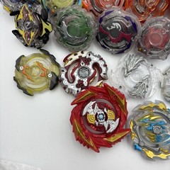 Large 90+ Piece Lot Of Beyblade Spinners, Discs, Launchers, Parts