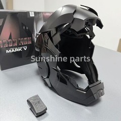 Iron Man Autoking Full Black MK5 Helmet Electronic Voice Activated Cosplay Mask