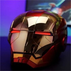 US STOCK Golden MK5 Iron Man Helmet AUTOKING Wearable Voice-control Cosplay Mask