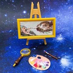 Mini Brands Masterpieces – The Creation of Adam Easel & Paint Palette Assembled
