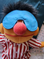 Sing & Snore Ernie Plush WORKS 1996 Sesame Street Tyco 18″