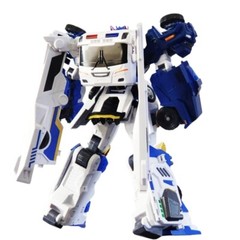 Metal Cardbot S Blue Cop Trinity 3 cars transform into one robot 11.8″ x 5.3″