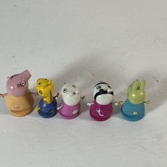 5 Peppa Pig Mini Figures Tiny 1-2 Inches Cake Toppers