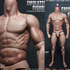 ZC Toys 1/6 Scale 12″ Nude Male Muscular Man Figure Body Model Fit HT Headsculpt