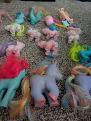 My Little Pony Vintage Hasbro Lot of 18 G1 1980s Unicorn Ponies Hong Kong READ