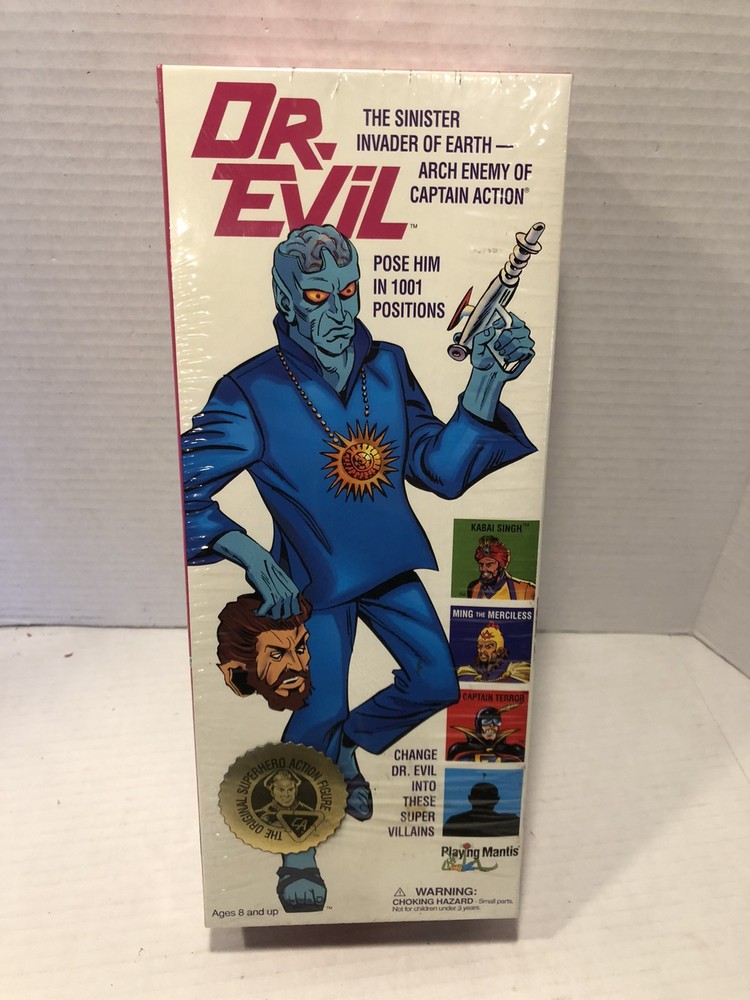 Sealed Captain Action 12” Playing Mantis DR EVIL Villain Figure NIB