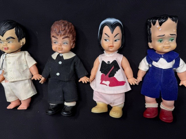 Mini Monsters Complete Set Ideal 1965 Munsters Vampy, Dracky, Franky and Wolfy