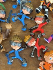 Ninja Kidz TV Mini Figures Lot of 20 Shadow Masters Mystery Chest Masks Weapons