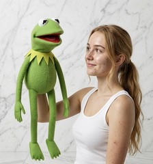 60cm Kermit the Frog Hand Puppet Kermit Plush Toy The Muppets Gift | BRAND NEW
