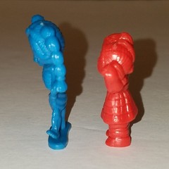 Garbage Pail Kids 1986 Topps Blue Thin Lynn & Red Double Heather Mini Figure VTG