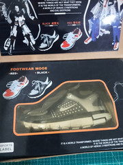 Bootleg Megatron Optimus Prime Transforming Black Basketball Sneaker Shoes Box