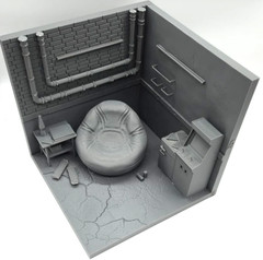 1:12 or 1:18 Scale TMNT Michelangelo Room Diorama with Accessories 3D Printed