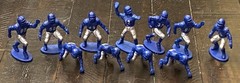Lot of 11 FOOTBALL GUYS Blue Silver Cowboys Lions Figures Cake Toppers NICE