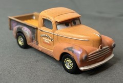 Disney Pixar Cars Smokey Pick Up Truck Brown Diecast Metal Scale 1:55 Toy Car