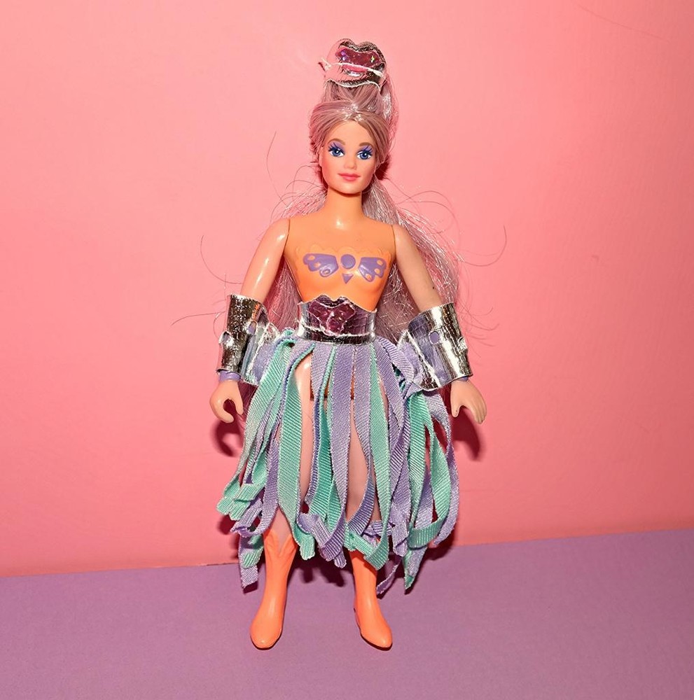 Custom Spinnerella Fashion Crown Skirt & 2-Arm Bands Made for She Ra Doll