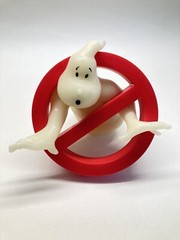 Ghostbusters No Ghost Sign Logo Glow in the Dark Figure Mattel No Base