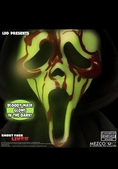 Mezco Living Dead Doll: Scream Bloody Glow-in-The-Dark Ghostface, 10″