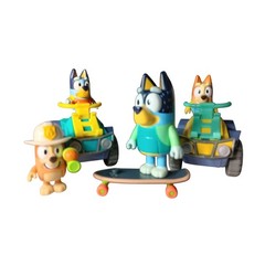 Bluey Figures Play Set Bandit Bingo Bluey Family Toy Lot
