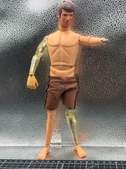 Mike Powers Atomic Man 12″ Complete GI Joe 1975 Hasbro Action Figure MISSING ARM