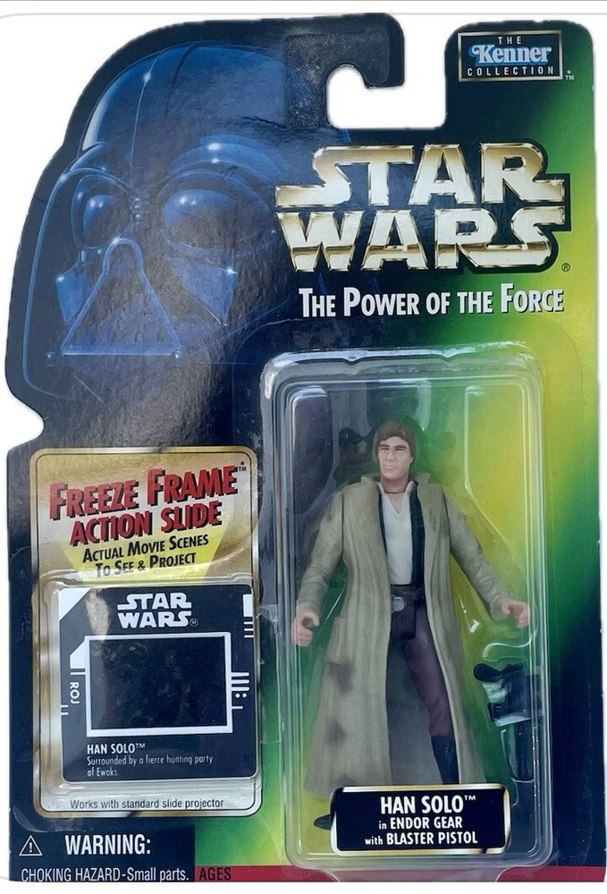 Star Wars Han Solo Action Figure Endor Gear Kenner Freeze Frame Movie Slide
