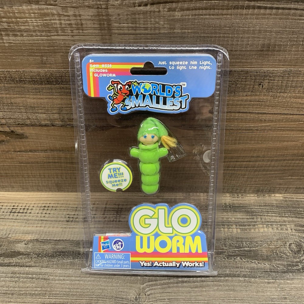 World’s Smallest Glo Worm Squeeze Tight To Light The Night Toy Retro Hasbro New