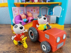 Brand New 1 rare Tandem bike & the panda twins (1 Pandora Panda & 1 Penny Panda)