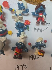 Vintage 1960s 1970s 1990 Smurfs Figures Lot of 11 Peyo Schleich Smurf Figurines