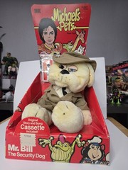 Michaels Pets Mr. Bill The Security Guard with Cassette Tape. Ideal Toys 1987
