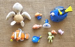 Lot Of 10 Disney Finding Nemo Dora Toy Figures 1.25″ To 5.5″ Pearl, Squirt,…