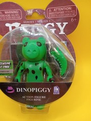 ROBLOX PIGGY Series 1 DINOPIGGY & MYSTERY Figures Lot (2) Exclusive DLC Code NEW