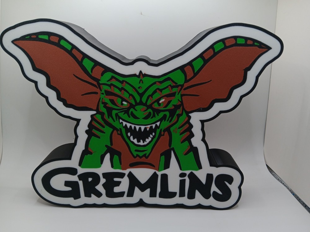 Retro Gremlins Stripe lightbox sign light box for gremlins collection display