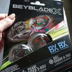 Hasbro Beyblade x Pearl Tiger 3-60U Gill Shark 4-70O BX Dual Pack US Seller!