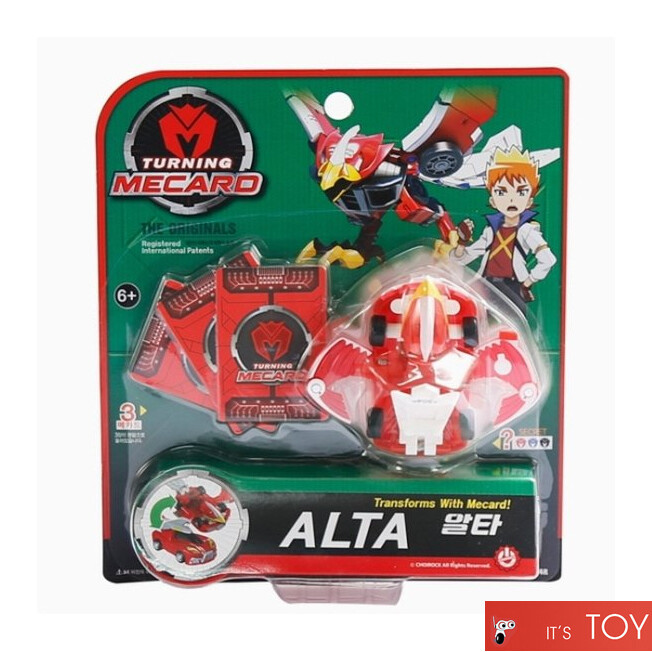 Turning Mecard ALTA Red ver. Transforming Korean Robot Car Mecanimal Card Toy