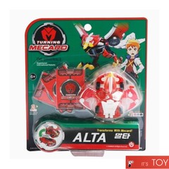 Turning Mecard ALTA Red ver. Transforming Korean Robot Car Mecanimal Card Toy