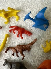 Dinosaurs Lot Of 16 Prehistoric Jurassic Figures Plastic Rubber Vtg 60’s 70’s