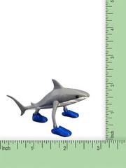 Tralalero Tralala Desk Decor, Italian Brainrot Shark Meme Figure, Shark in Sneak
