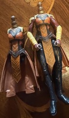 Brown and Gold Armor Action Figures Set of 2 Plastic