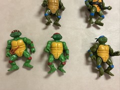 Teenage Mutant Ninja Turtles TMNT Vintage 18 Total Figures 6 Are Soft Heads.