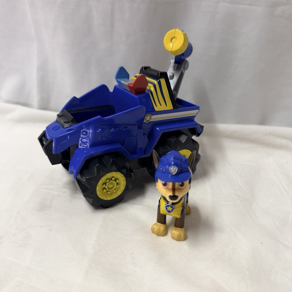 Paw Patrol Dino Rescue Chase Deluxe Cruiser Vehicle Action Figure Police Pup Toy