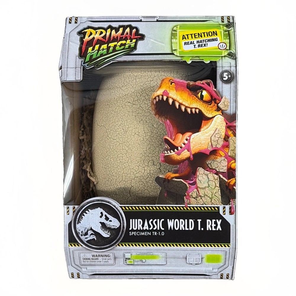 Jurassic World Park Primal Hatch T-REX Tyrannosaurus Rex Dinosaur Egg Toy
